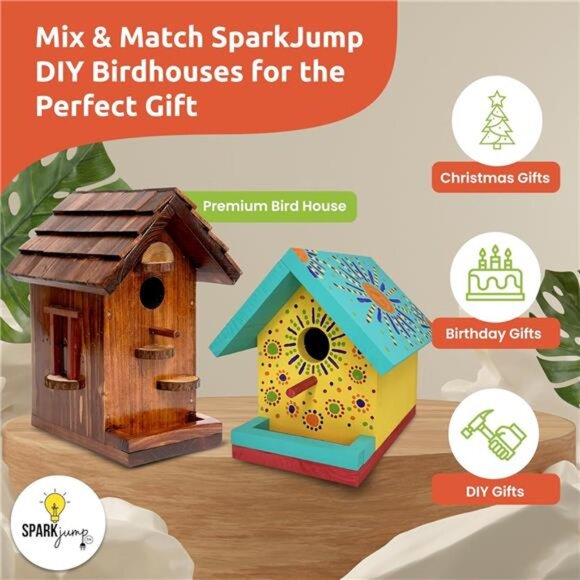Jr Bird House Kit | DIY Birdhouse Kits Made of Cedar Wood for Outdoors | - Picture 6 of 7